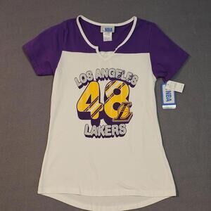 NWT Small NBA Women Lakers Los Angeles LA NBA 48 Basketball T-Shirt NEW